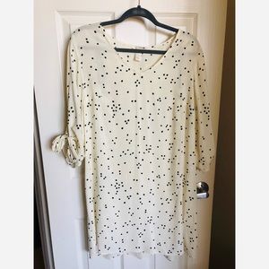 H&M Cream Tunic dress with black polka dots